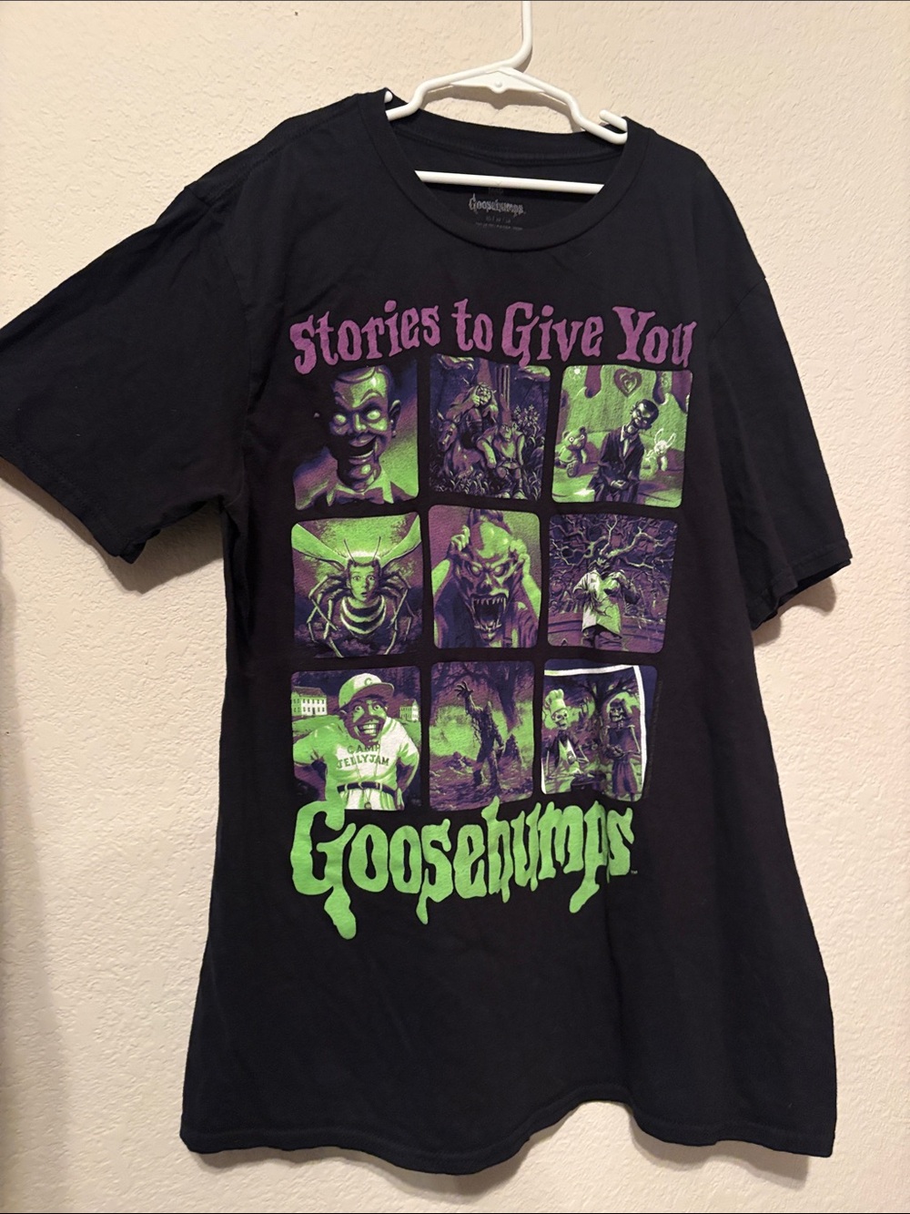 Goosebumps men’s  Black Graphic Tee - Stories to Give You
